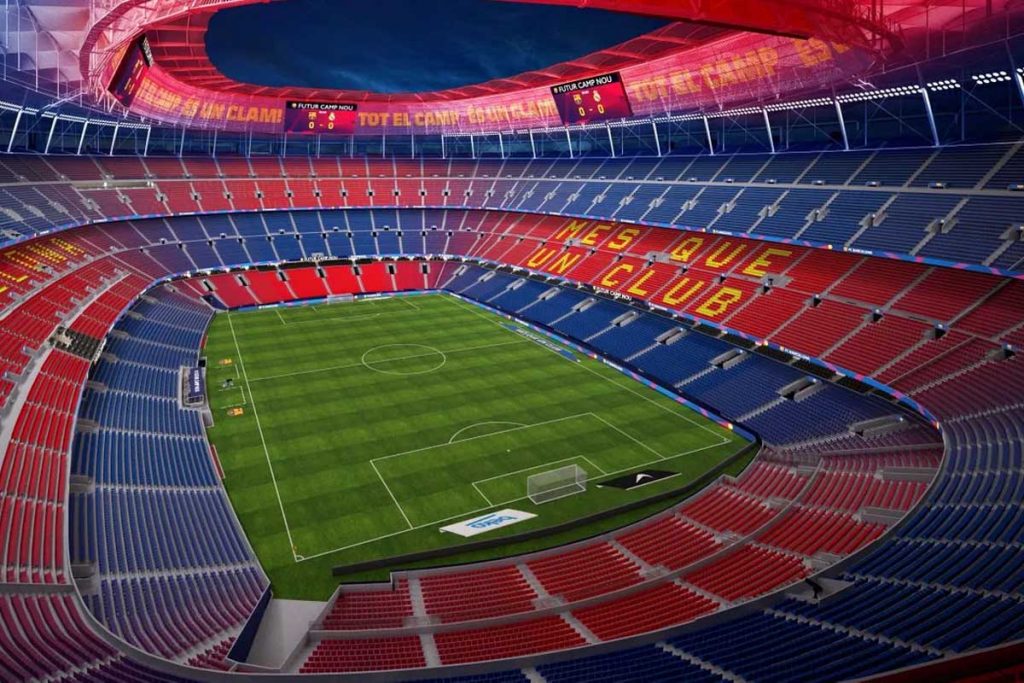 camp nou barcellona restyling interno